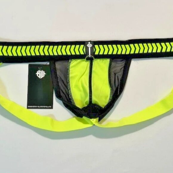 BREEDWELL Size X-Large Daycralwer Athletic Supporter -Neon Yellow/Black/White - Picture 8 of 13